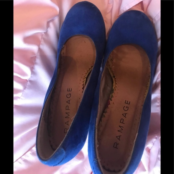 Blue suede shoes, but better...  HEELS - Picture 2 of 3